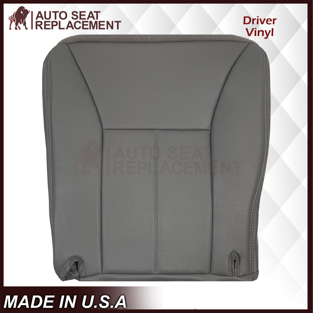 1998-2002 Dodge Ram 1500 2500 3500 Single Cab Driver OR Passenger Bottom Seat Cover in Mist Gray: Choose From Variation