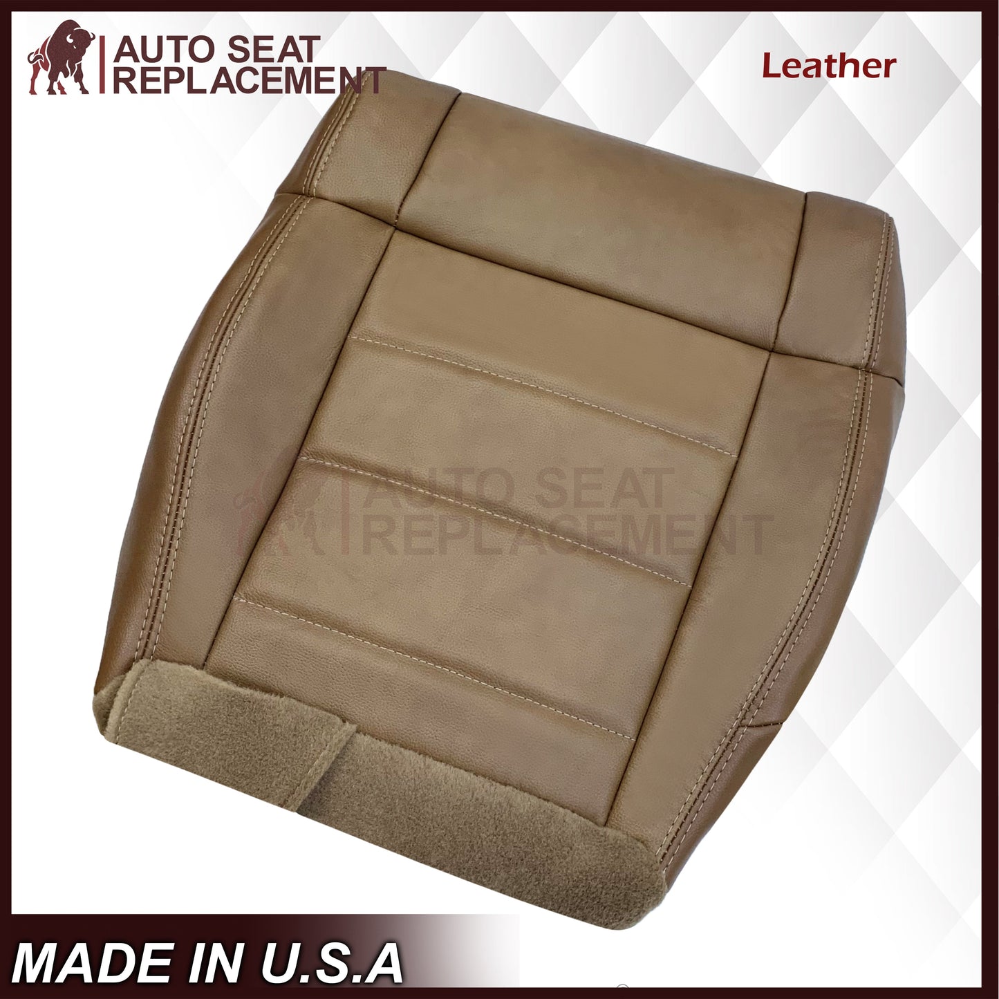 2007-2012 Jeep Wrangler-Replacement Driver OR Passenger Seat Cover In Dark Saddle Brown