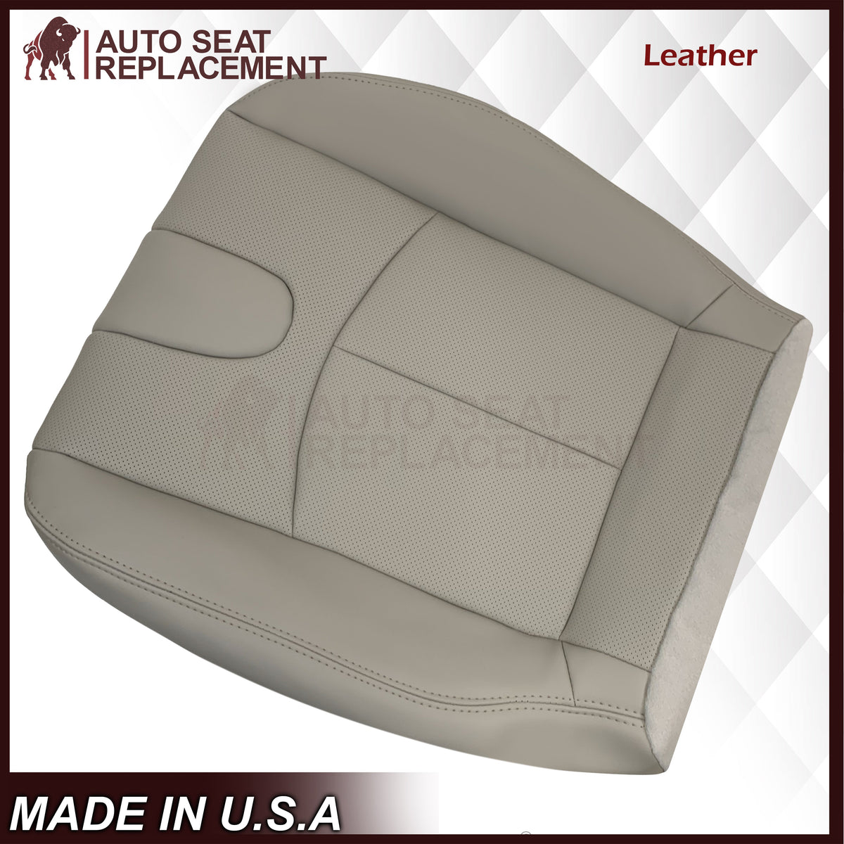 2008-2013 Infiniti G37 Sedan 4-Door Replacement Leather Seat Cover-Perforated Gray