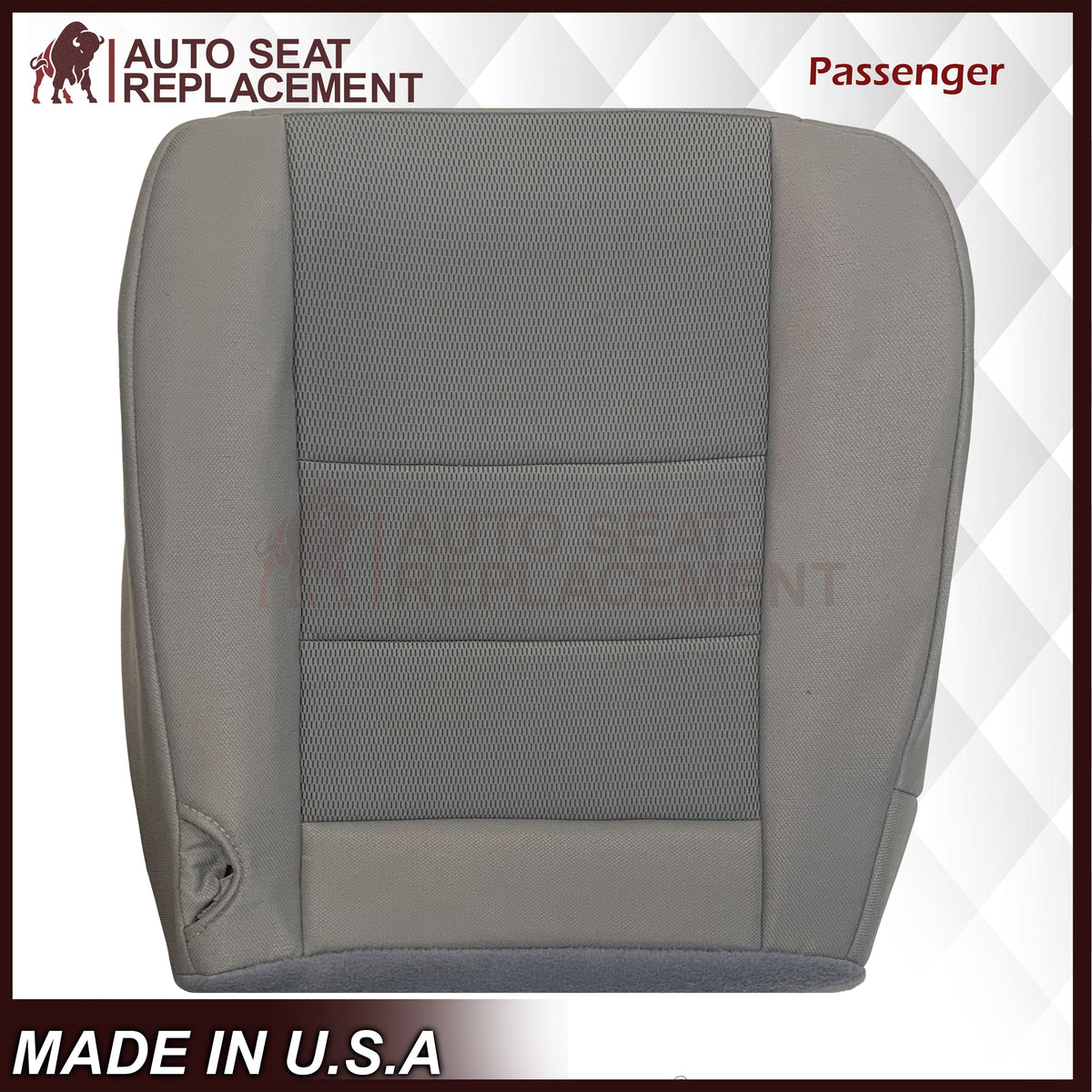 2003-2007 Ford F250 F350 Lariat Seat Cover in Medium Flint Gray Cloth Fabric
