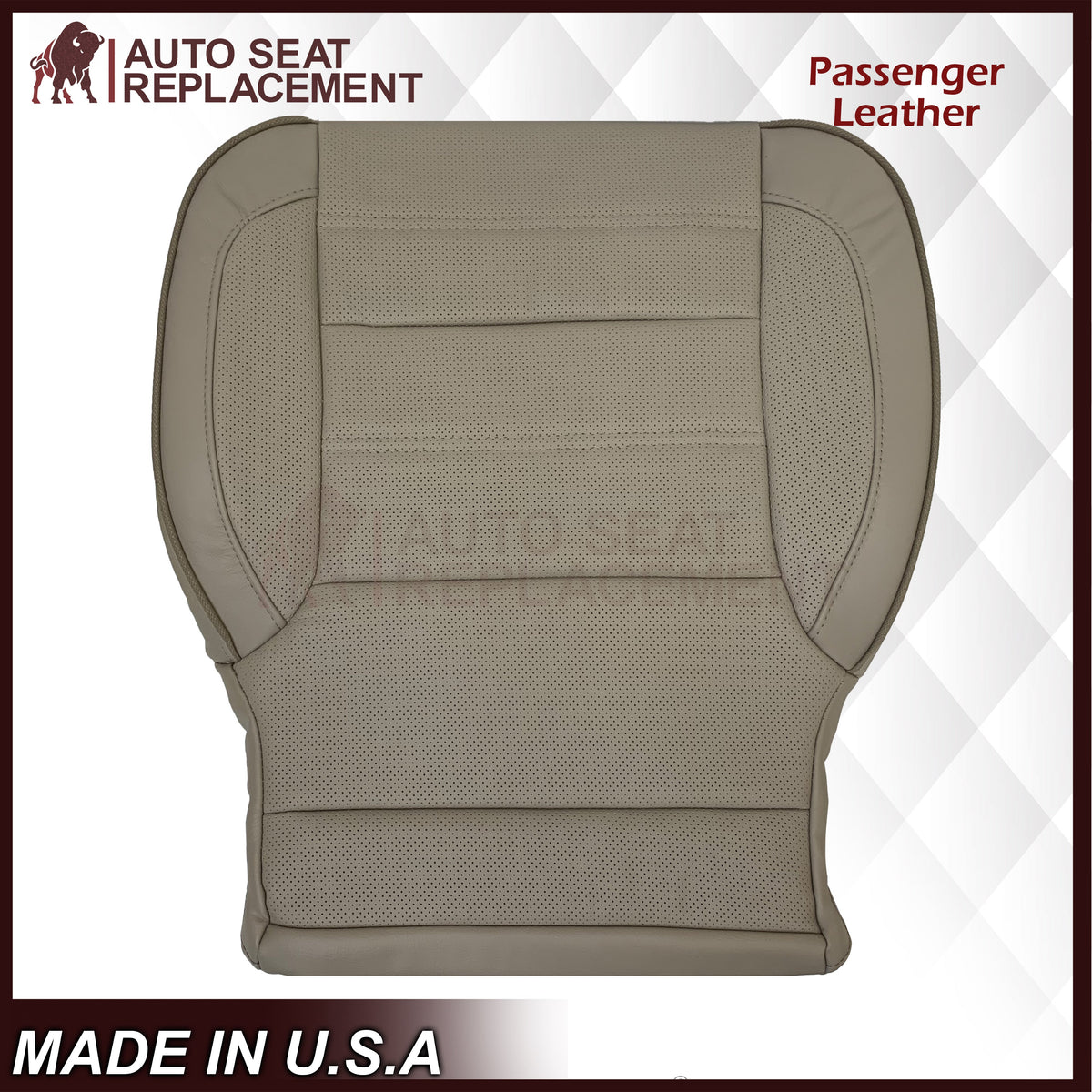 2014 2015 2016 2017 2018 2019 GMC Yukon Denali Perforated Leather Seat Cover Replacement In Shale Tan: Choose from variant