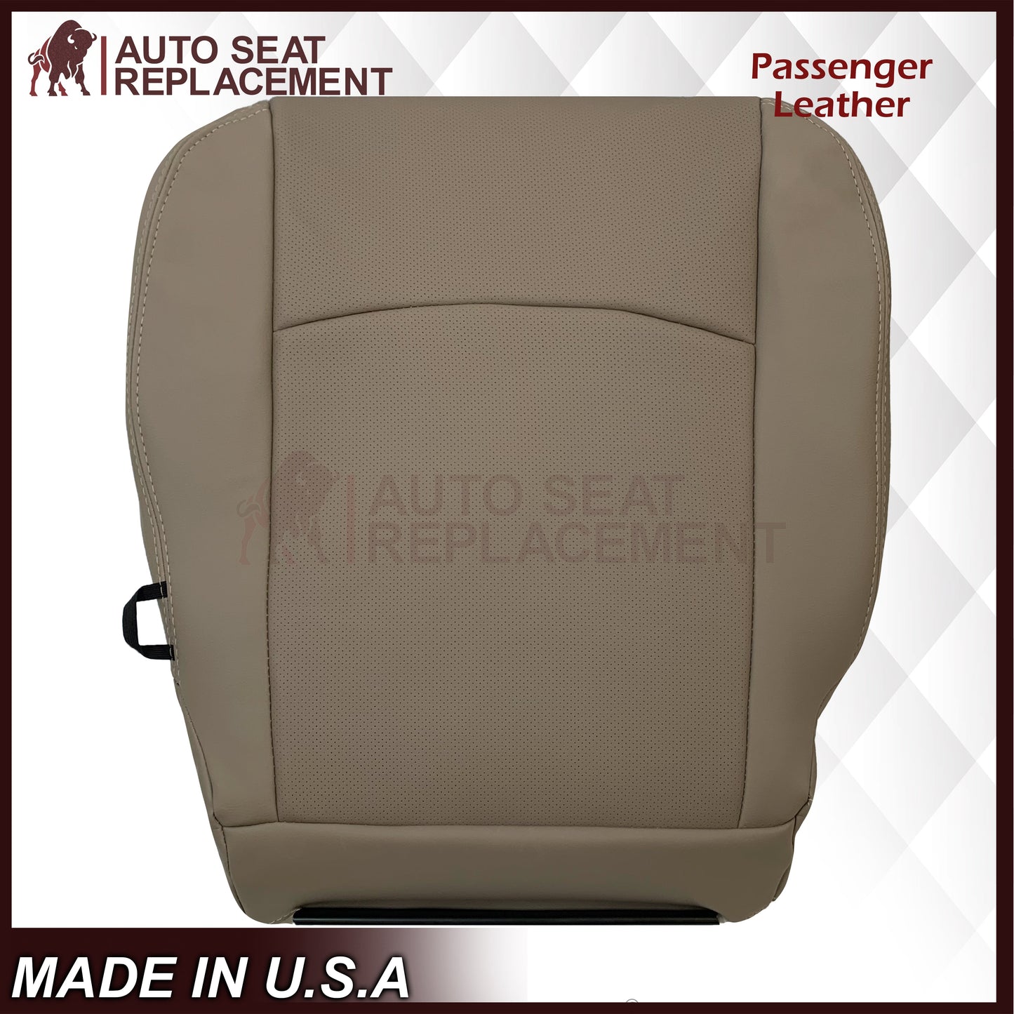 2009 - 2012 Dodge Ram 1500 2500 3500 Laramie Replacement Seat Cover in Light Pebble “Tan" With Perforated Inserts: Choose From Variants