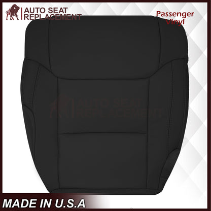 2014-2021 Toyota Tundra Driver OR Passenger Side Replacement Leather OR Synthetic Leather Seat Cover: Black