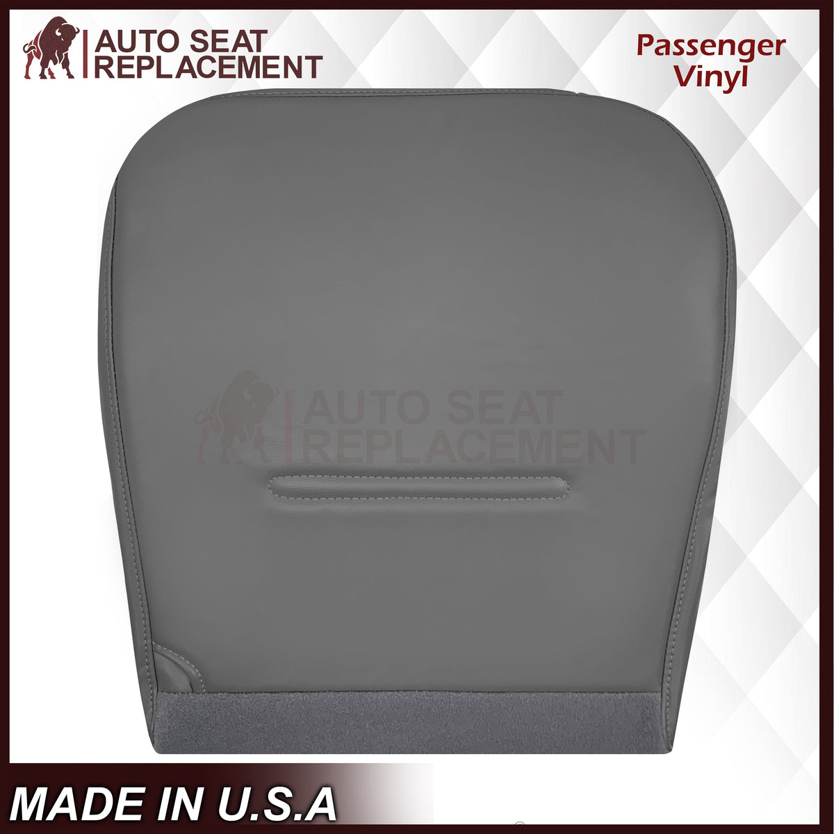 2001 - 2007 Ford F250 F350 F450 F550 Work Truck Super Duty XL Replacement Seat Covers in Gray Vinyl