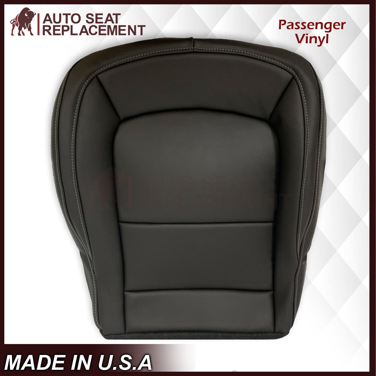2015 - 2022 GMC Canyon & Canyon Denali (PERFORATED) Replacement Bottom Seat Covers in Jet Black OR Gray / Dune Tan: Choose your side