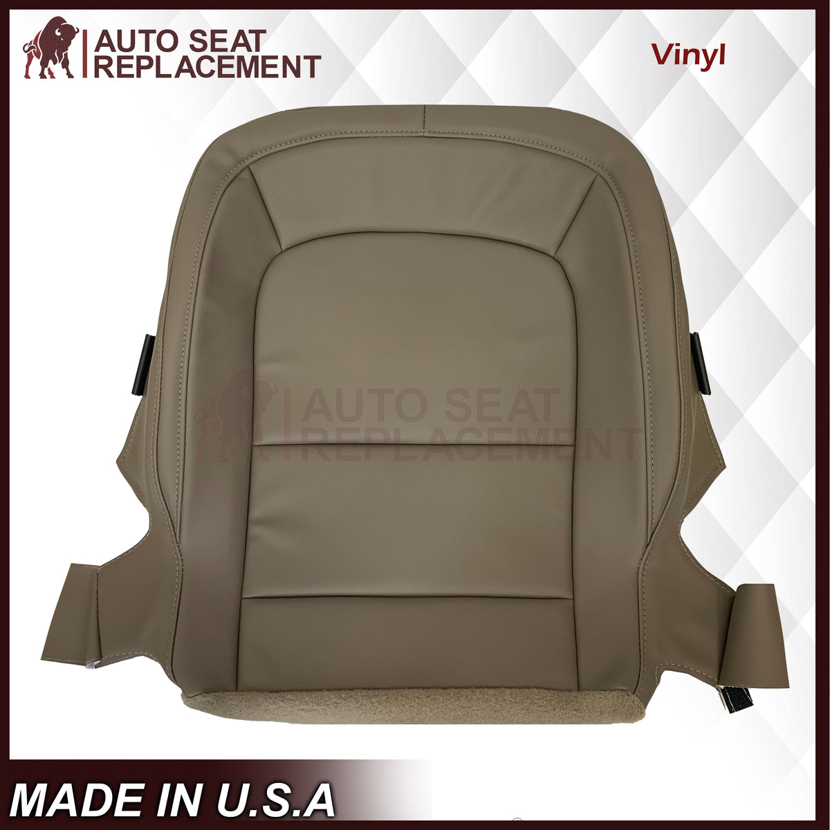 2015 - 2022 GMC Canyon & Canyon Denali (PERFORATED) Replacement Bottom Seat Covers in Jet Black OR Gray / Dune Tan: Choose your side