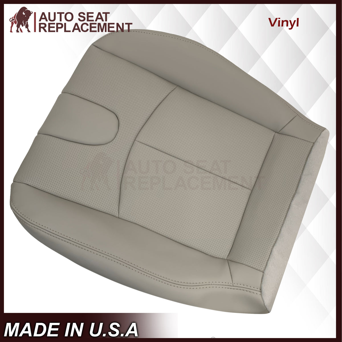 2008-2013 Infiniti G37 Sedan 4-Door Replacement Leather Seat Cover-Perforated Gray