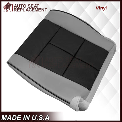 2007 - 2014 Lincoln Navigator Bottom Seat Cover in 2 Tone Gray & Black Leather or Vinyl