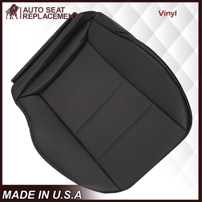 2008-2015 Mercedes Benz GLK250, GLK-350 Driver OR Passenger Bottom Replacement Leather Seat Cover: Perforated Black