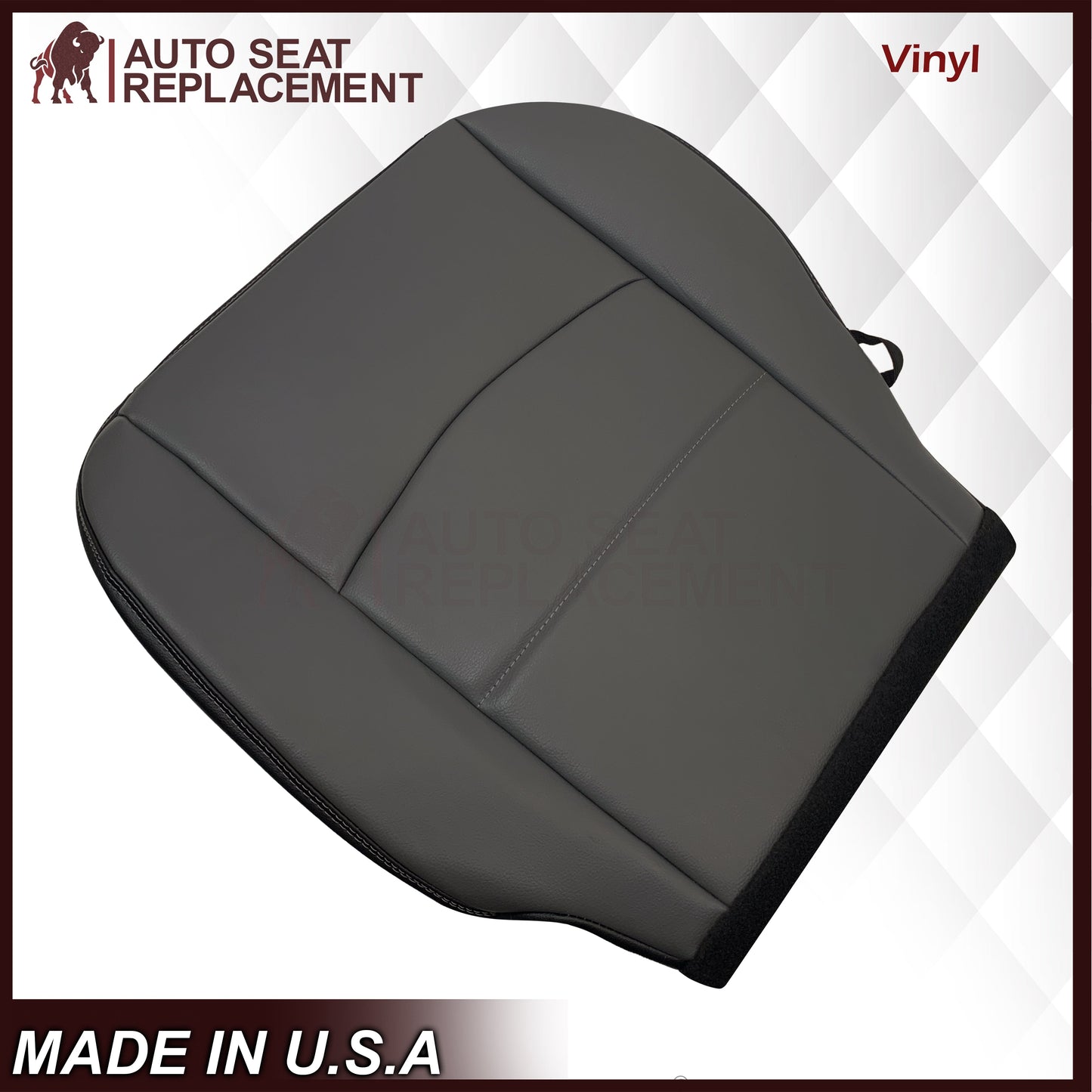 2019-2024 For Dodge Ram ST Driver or Passenger Bottom Leatherette (Synthetic Leather) Seat Cover In Diesel Gray