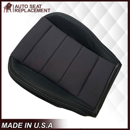 2015-2023 Ford Mustang GT Coupe V6 V8 Cloth (Fabric) Replacement Bottom Seat Covers In Black: Choose Your Side