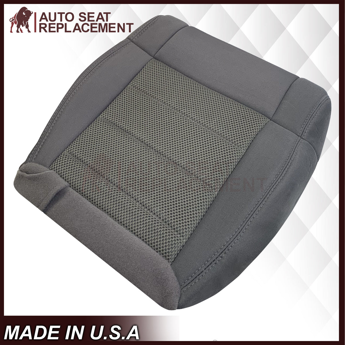 2008-2010 Jeep Wrangler Unlimited Sport-Bottom Replacement Cloth Seat Cover Gray