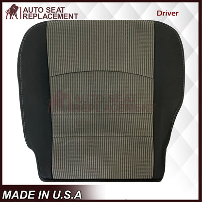 2009-2012 Dodge Ram SLT Front Bottom Replacement Cloth Seat Cover In Dark Gray
