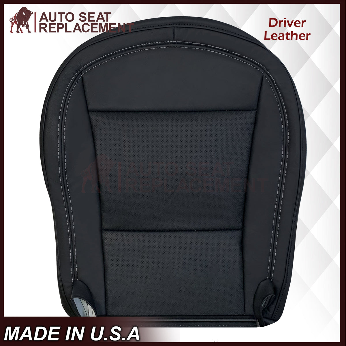 2014 - 2019 Chevy Corvette Replacement Seat Covers: C7 Black Perforated