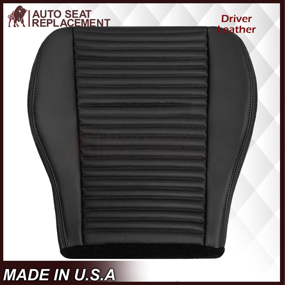 2003-2004 Ford Mustang Mach 1 ONE Replacement Leather Seat Cover in Ebony Black: Choose From Variation