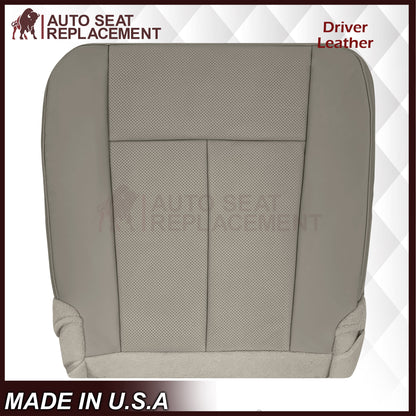 2007-2014 Ford Expedition Eddie Bauer/XLT PERFORATED Leather Replacement Seat Cover in Gray