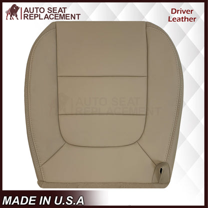 2002-2003 Ford F-150 Lariat SuperCrew Replacement Genuine Leather Seat Cover: Medium Parchment Tan