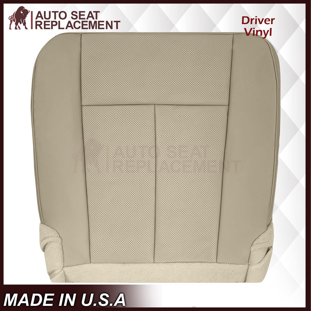 2007-2014 Ford Expedition Eddie Bauer/XLT Replacement Perforated Genuine Leather/Syn. Leather Seat Cover In Tan