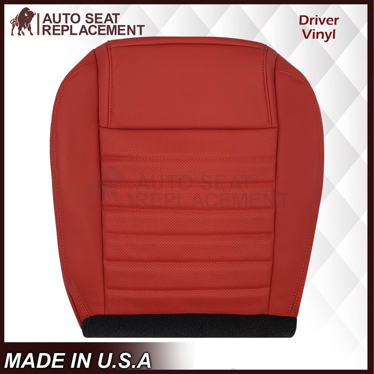 2005-2009 Ford Mustang Synthetic Leather Replacement Seat Cover In Crimson Red : Choose From Variation