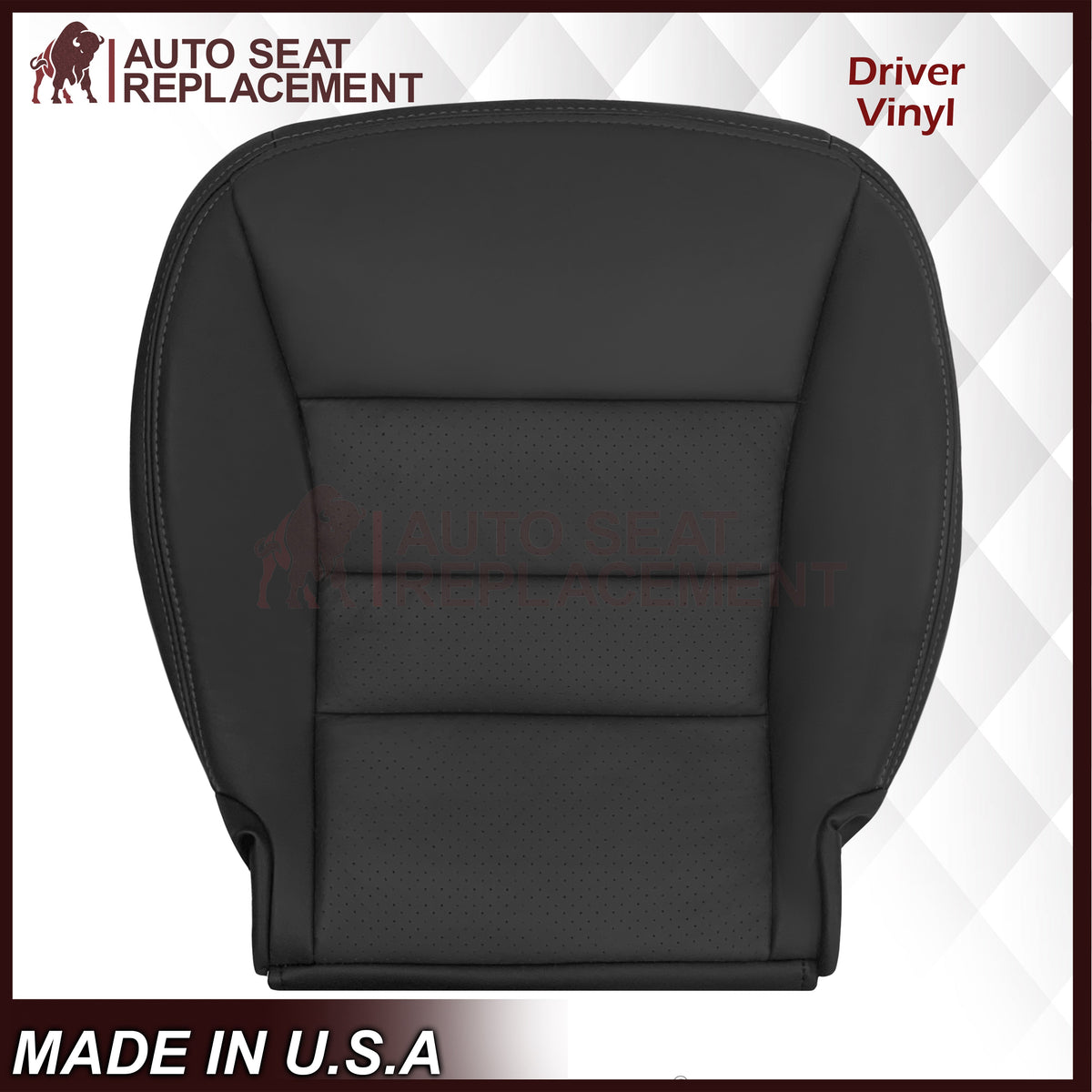 2005 - 2013 Chevy Corvette Replacement Black Perforated Seat Covers