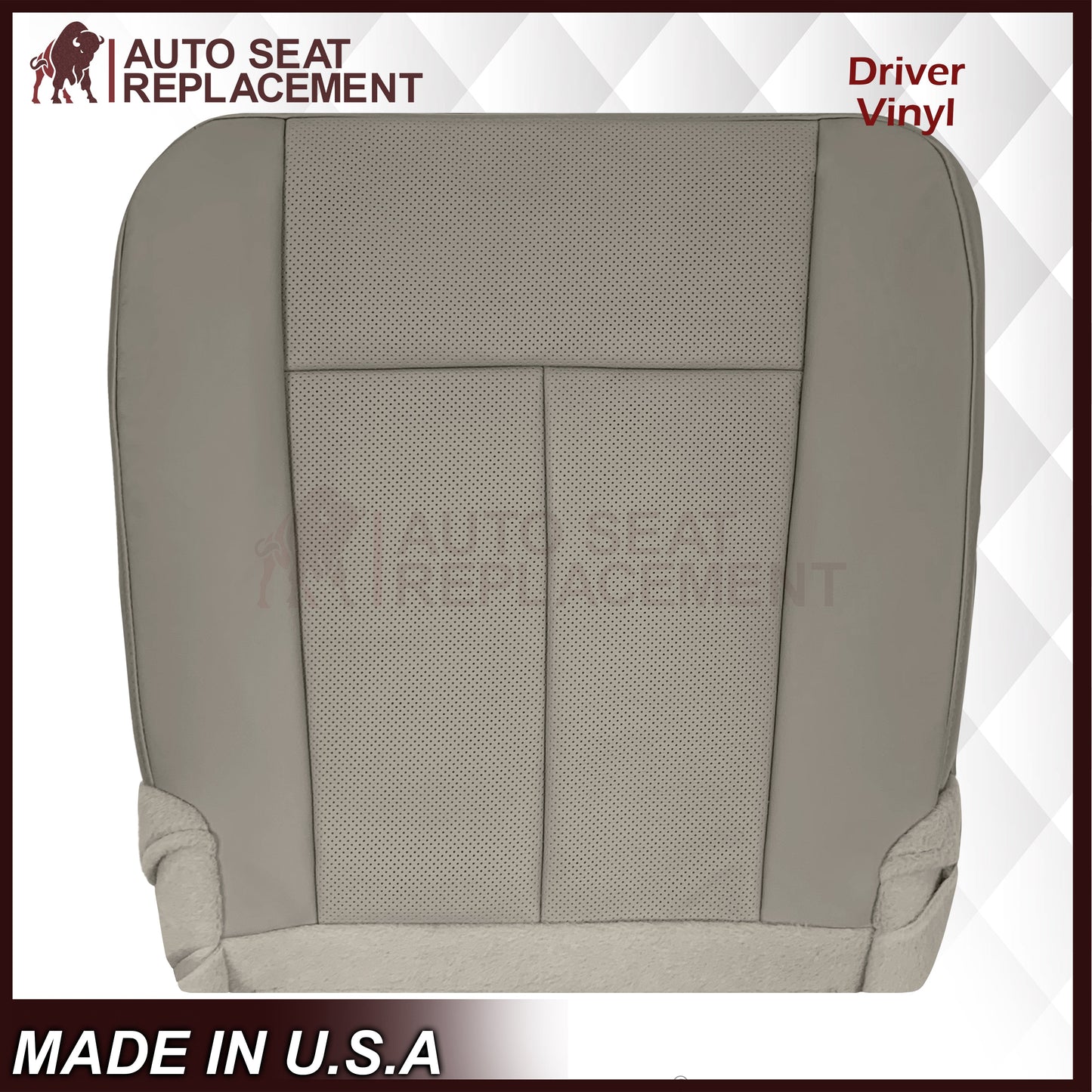 2007-2014 Ford Expedition Eddie Bauer/XLT PERFORATED Leather Replacement Seat Cover in Gray