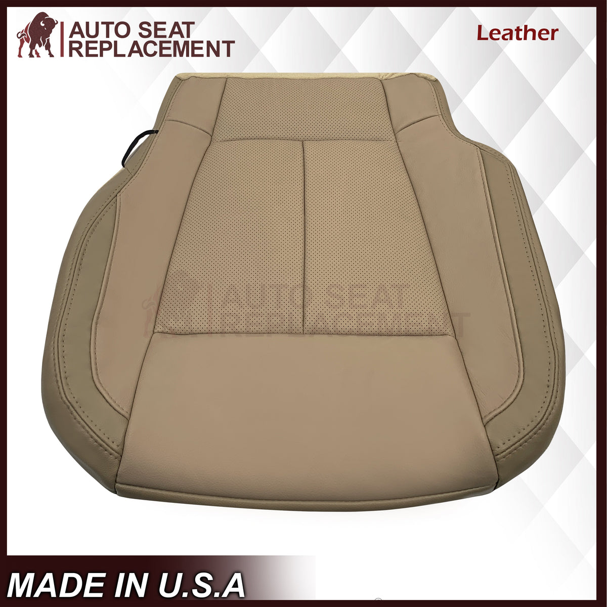 2018-2020 Ford F-150 Lariat Replacement Leather Seat Cover: Tan, Perforated