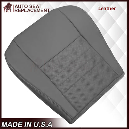 1999-2004 Ford Mustang GT V8 Replacement Cowhide Leather OR Synthetic Leather Seat Cover: Gray, Perforated