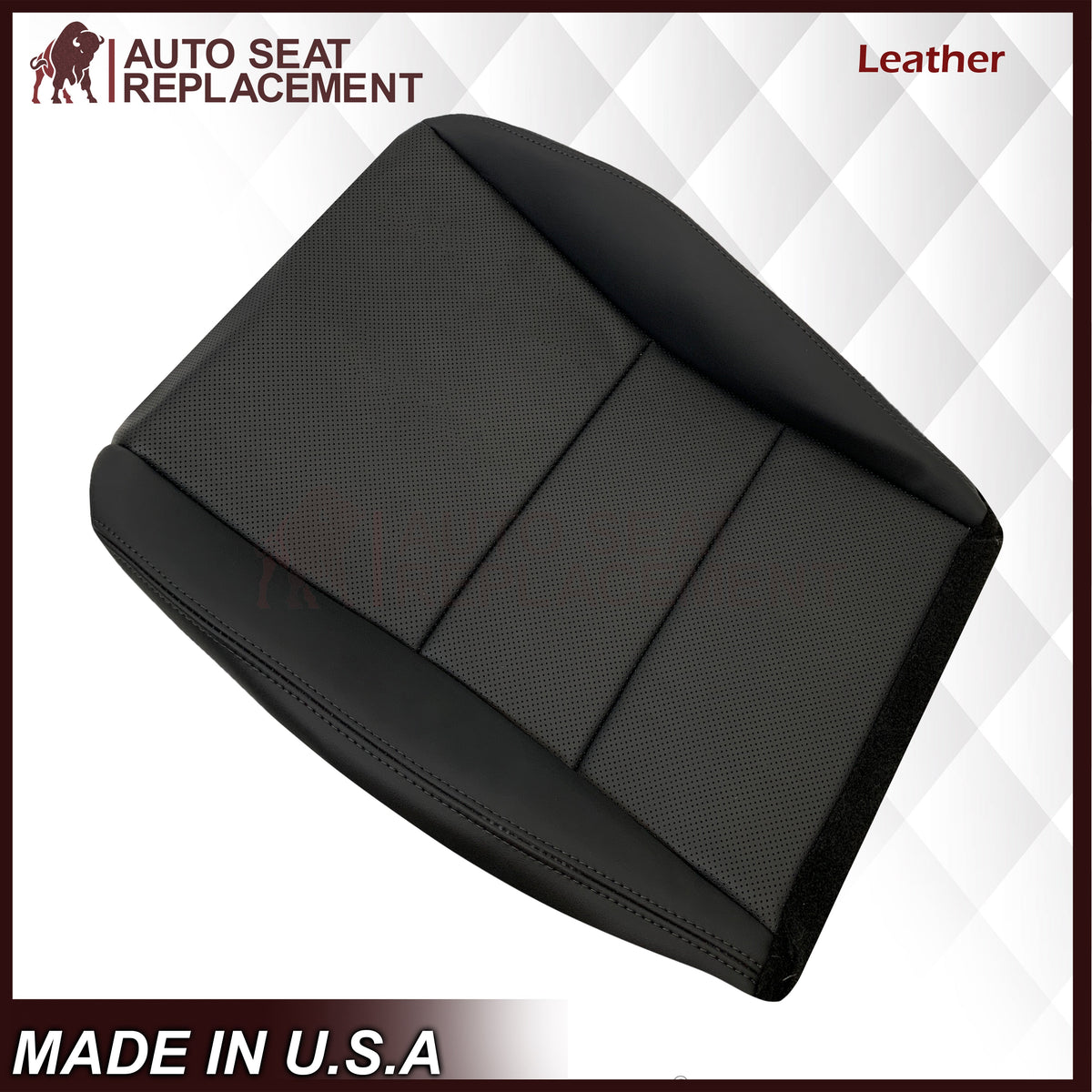 2005 - 2008 Acura TL Driver Or Passenger Replacement Genuine Leather or Synthetic Leather Seat Covers: Perforated Black