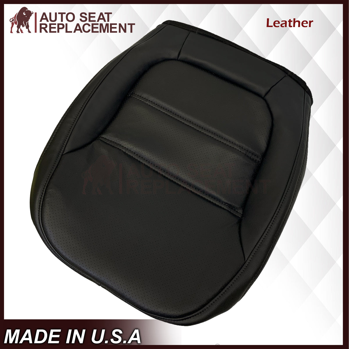 2011 - 2017 Volkswagen Jetta Bottom Perforated Genuine Leather OR Synthetic Leather Seat Cover In Black