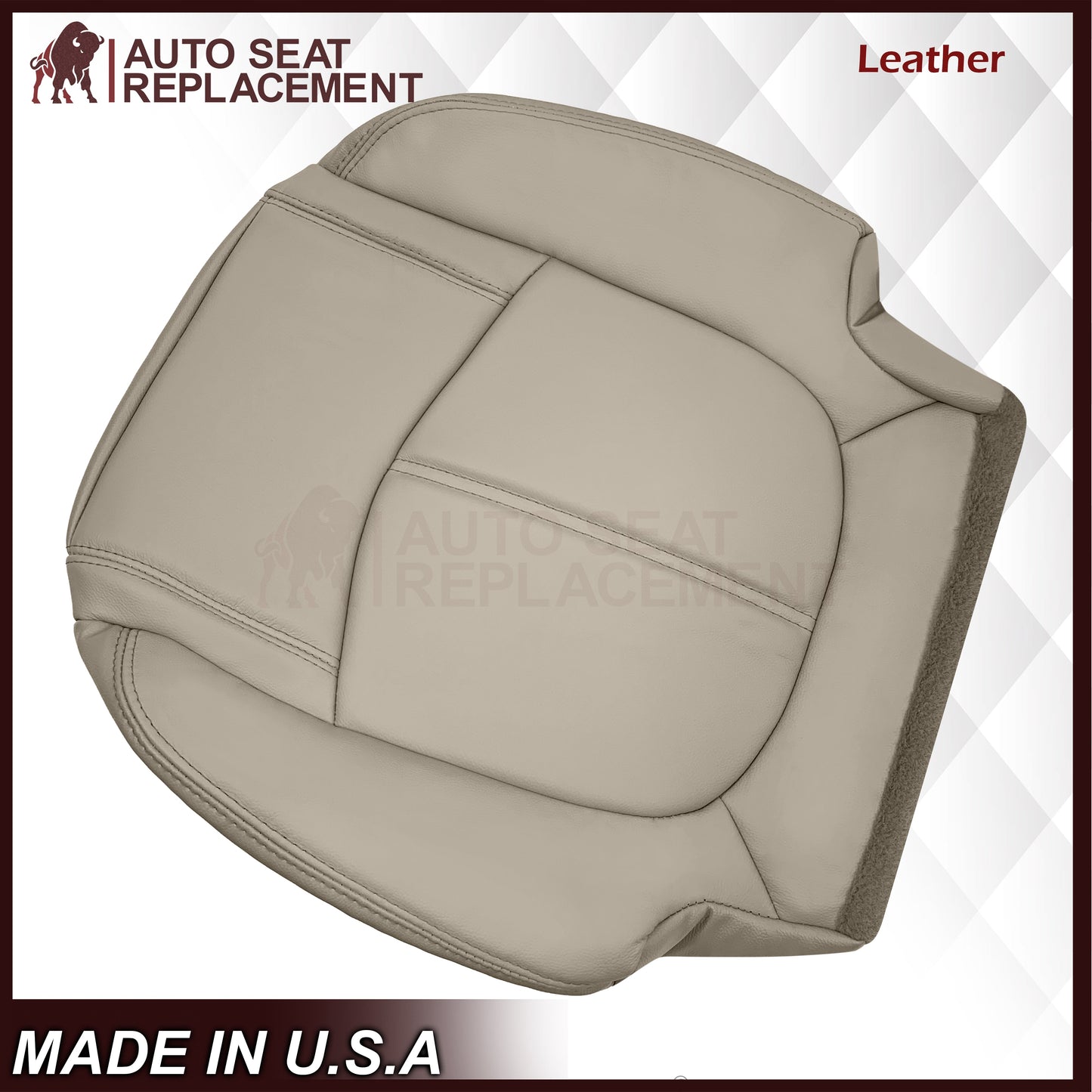 2009-2012 Chevrolet Traverse LT/LTZ Second Row Driver or Passenger Replacement Seat Cover: Non-Perforated, Tan