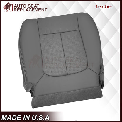 2009 - 2014 Ford F150 Lariat Crew Cab Perforated Replacement Seat Cover Steel Gray