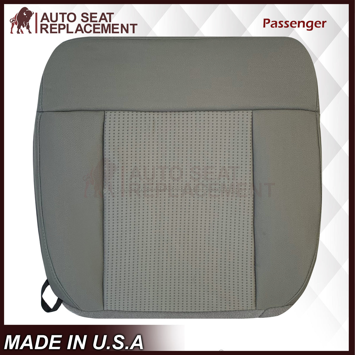 2007 2008 Ford F-150 XLT Replacement Driver OR Passenger Seat Cover in Gray Fabric