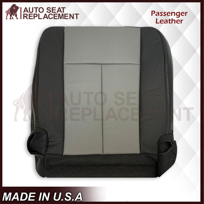 2007 2008 Ford Expedition Eddie Bauer Driver Or Passenger Side Bottom Seat Cover In 2 Tone (Gray - Black)