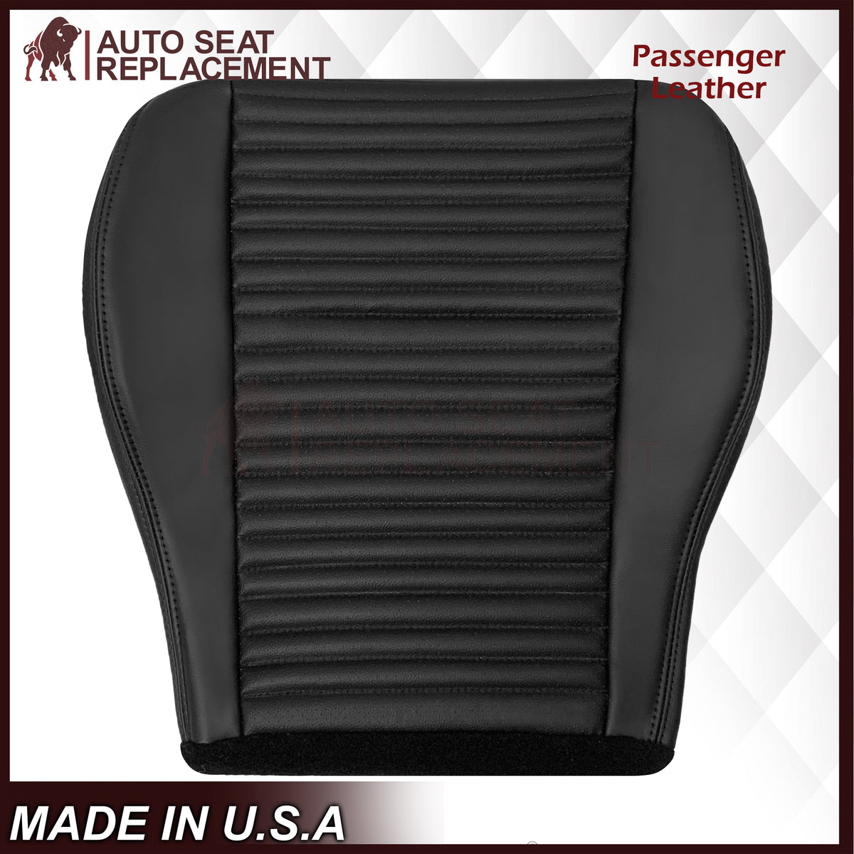 2003-2004 Ford Mustang Mach 1 ONE Replacement Leather Seat Cover in Ebony Black: Choose From Variation
