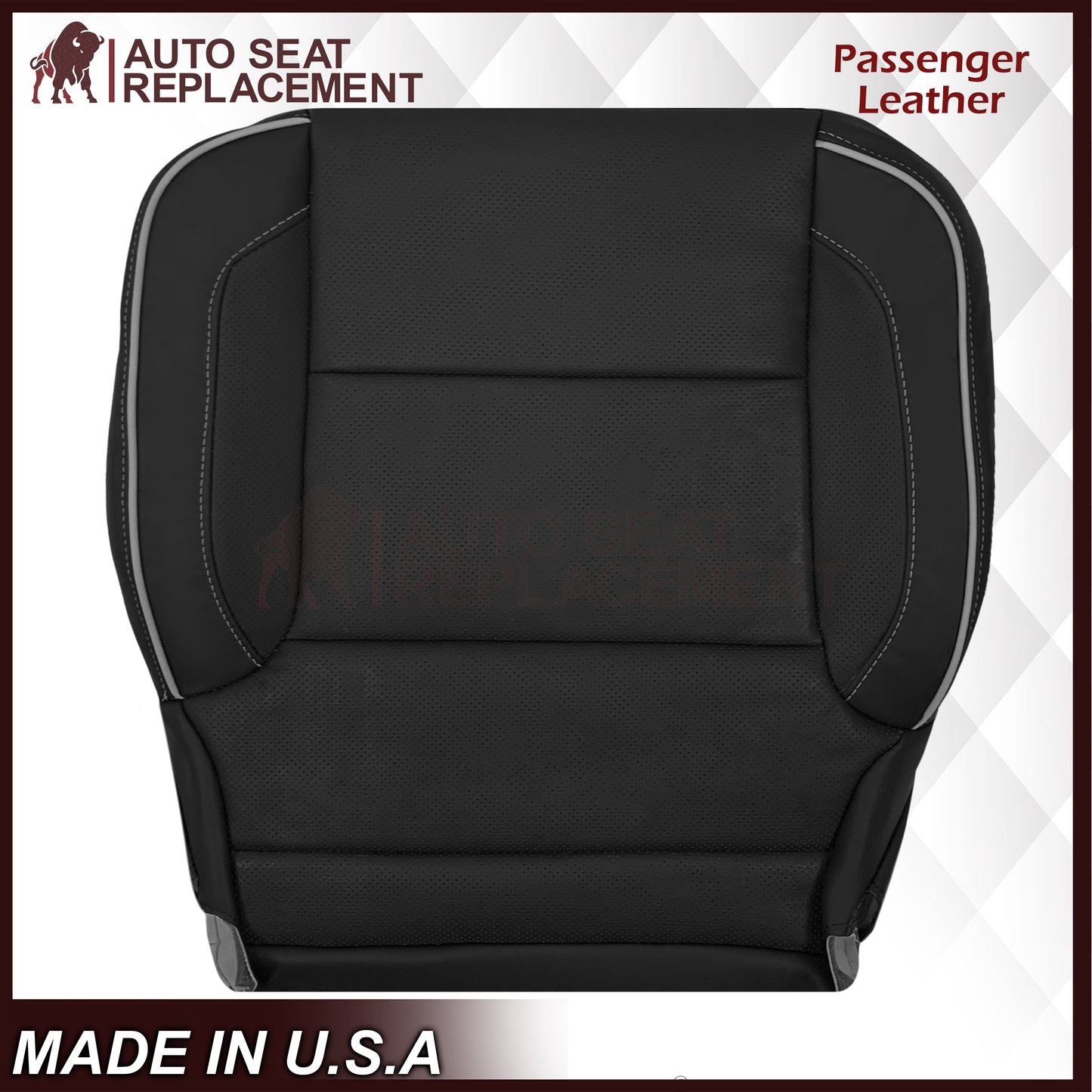 2014-2019 Chevy Silverado 1500 2500HD 3500HD High Country Replacement Perforated Genuine Leather OR Synthetic Leather Seat Covers: Black