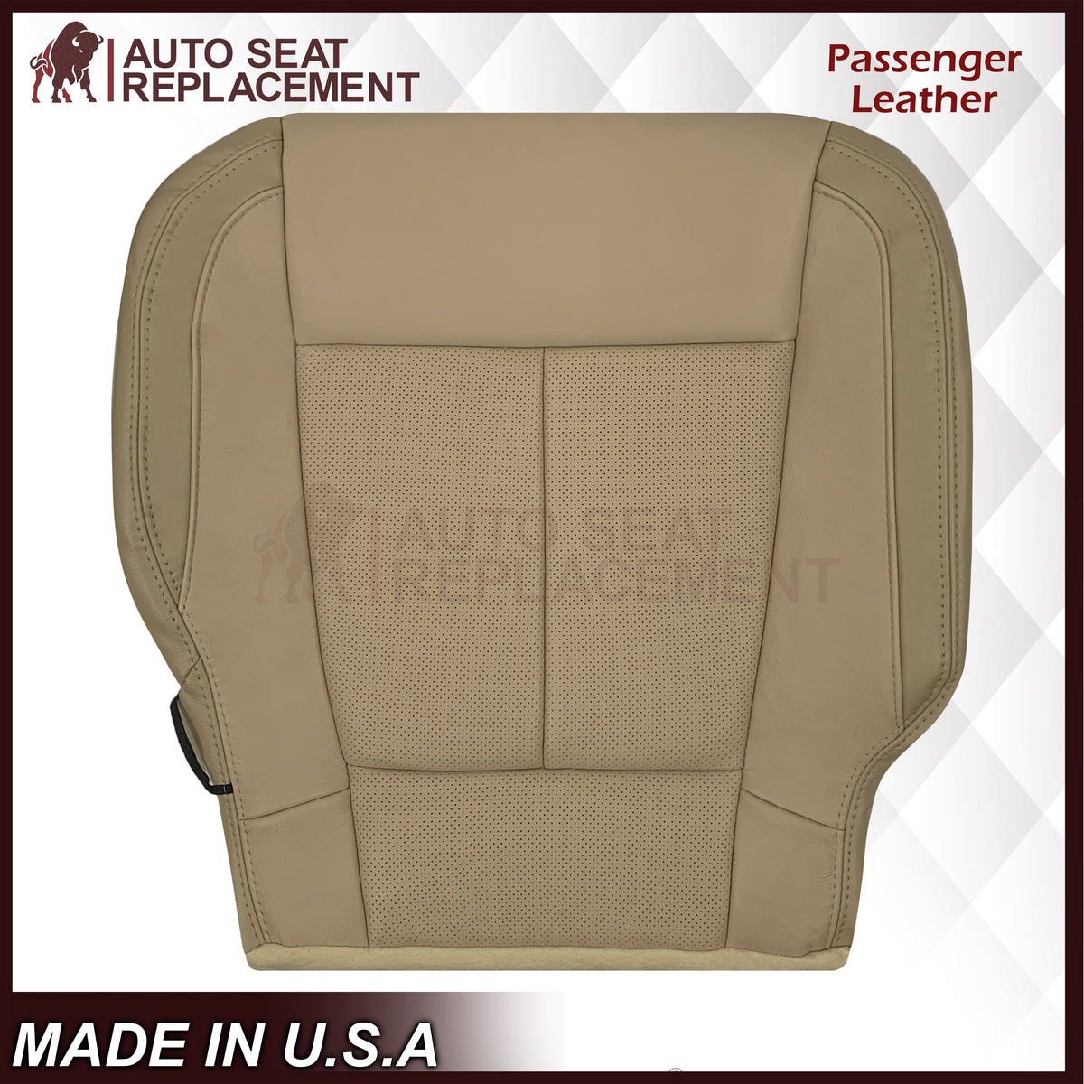 2018-2020 Ford F-150 Lariat Replacement Leather Seat Cover: Tan, Perforated
