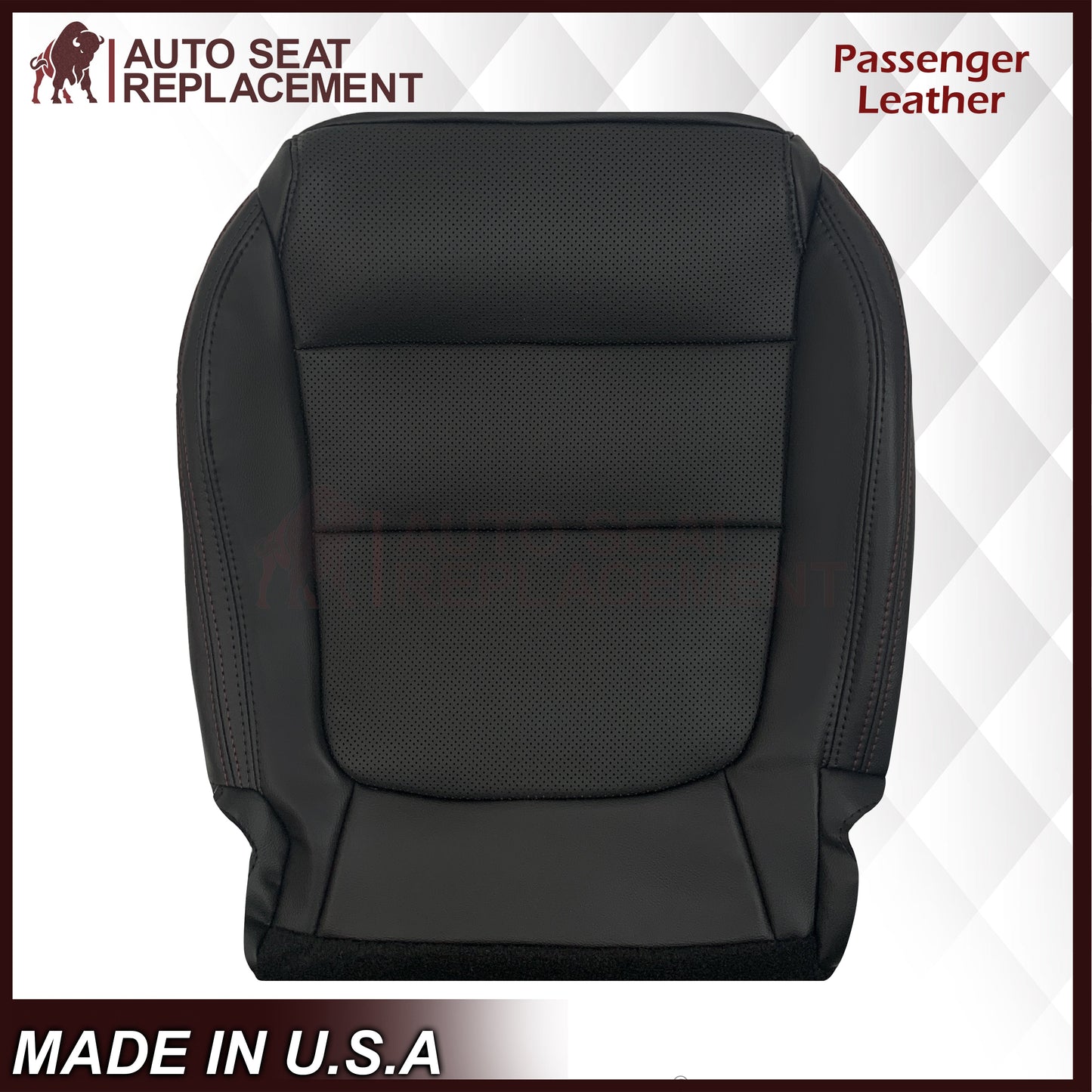 2013 to 2015 For Mazda CX-5 Driver Passenger Black Perforated Leather Seat Cover