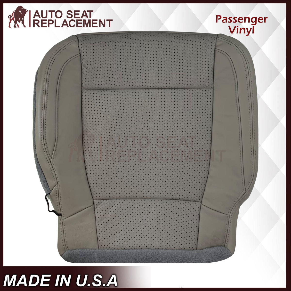 2015 - 2017 Ford F-150 Lariat Gray Replacement Seat Covers in Perforated Leather or Synthetic Leather