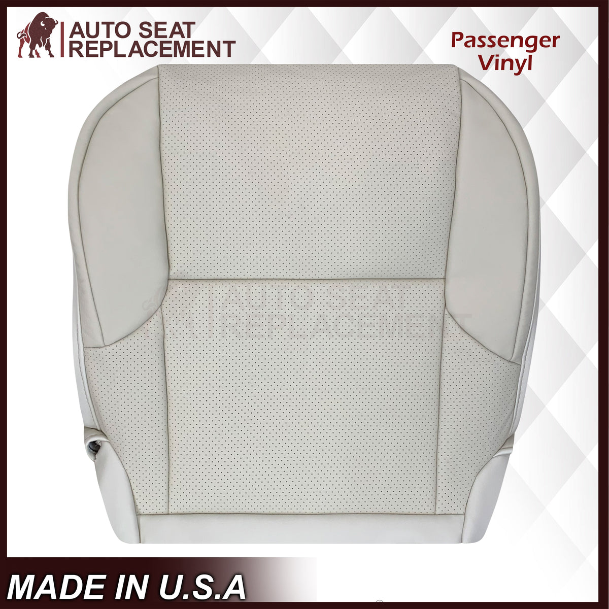 2010-2021 Lexus GX460 Replacement Perforated Synthetic Leather Seat Cover: Ecru “Off-White/Cream” Perforated
