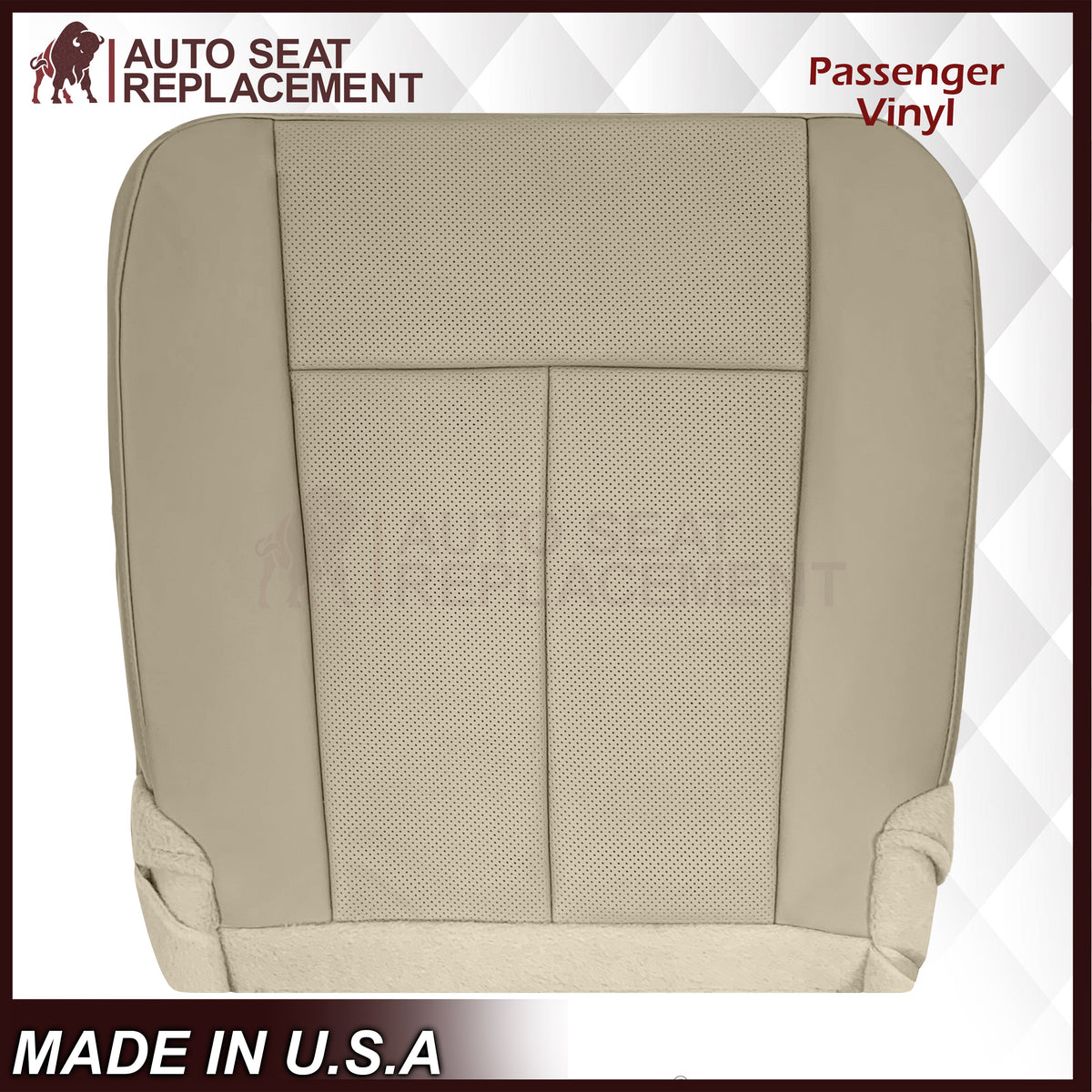 2007-2014 Ford Expedition Eddie Bauer/XLT Replacement Perforated Genuine Leather/Syn. Leather Seat Cover In Tan