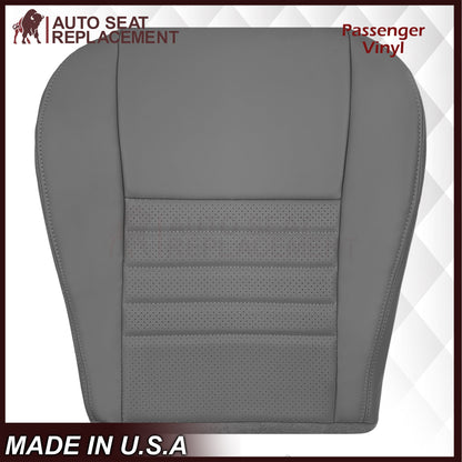 1999-2004 Ford Mustang GT V8 Replacement Cowhide Leather OR Synthetic Leather Seat Cover: Gray, Perforated