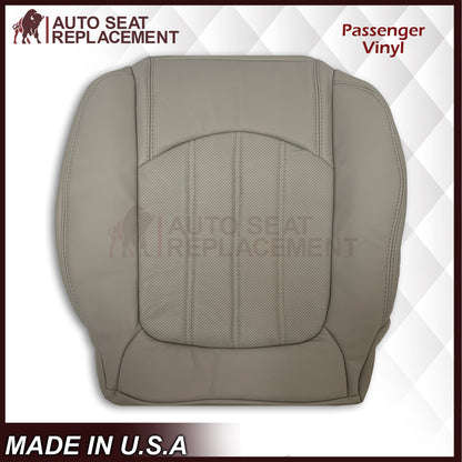 2008-2012 Buick Enclave Driver or Passenger Bottom Perforated Seat Cover in Gray: Choose Leather or Vinyl