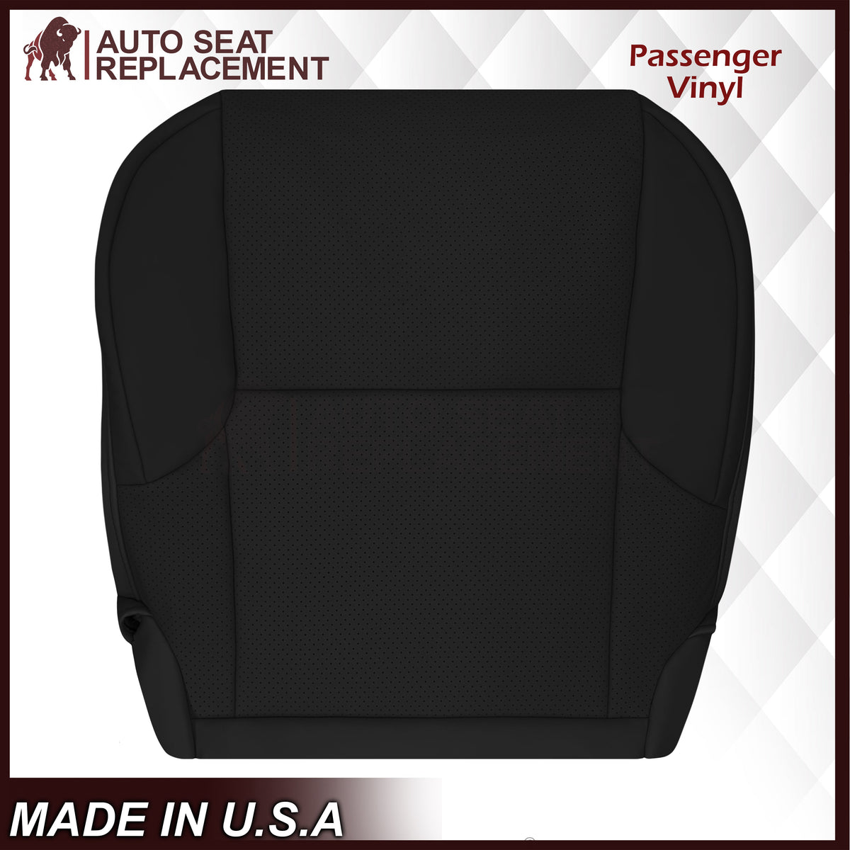 2010-2021 Lexus GX460 Replacement Perforated Synthetic Leather Seat Cover: Black Perforated