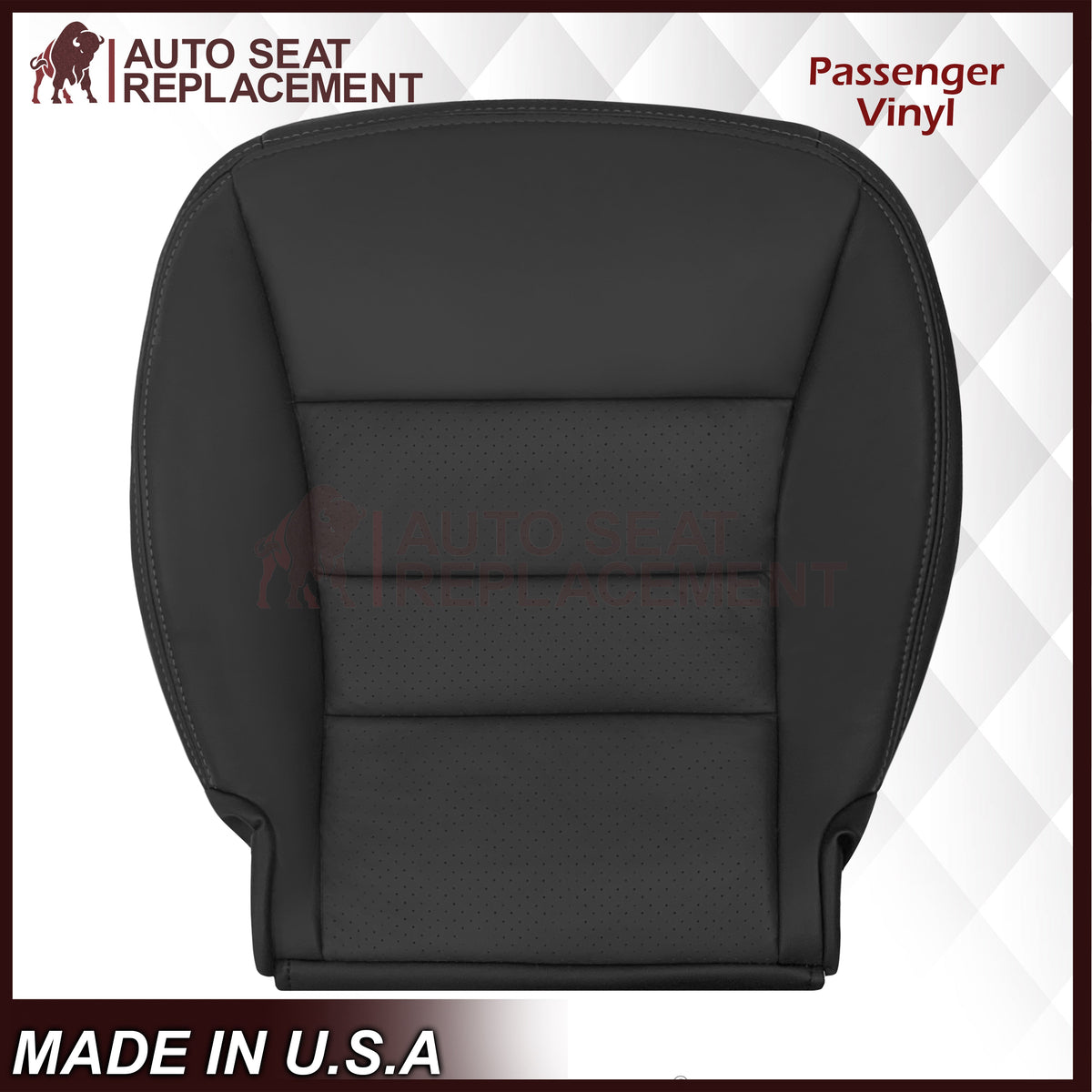 2005 - 2013 Chevy Corvette Replacement Black Perforated Seat Covers