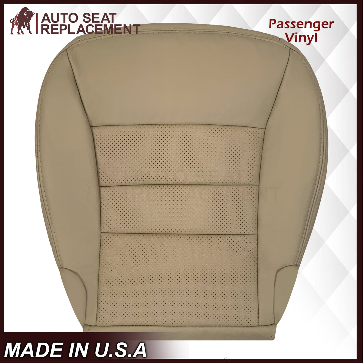 2005-2013 Chevy Corvette C6 Replacement Seat Covers: Tan Perforated