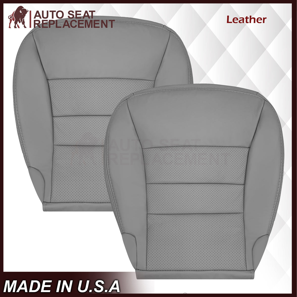 2005-2013 Chevy Corvette Replacement Seat Covers: C6 Gray Perforated