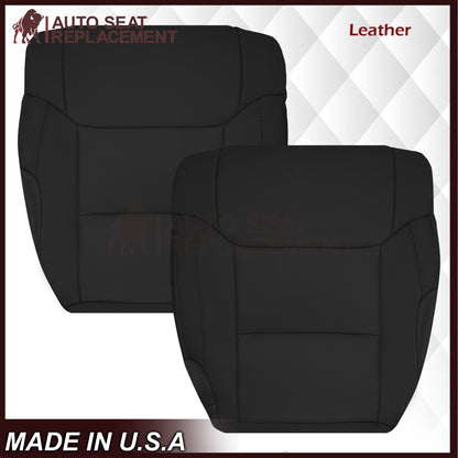 2014-2021 Toyota Tundra Driver OR Passenger Side Replacement Leather OR Synthetic Leather Seat Cover: Black