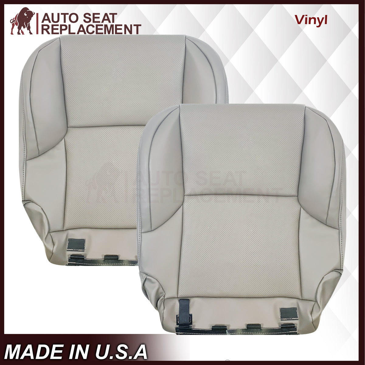 2010-2021 Lexus GX460 Replacement Perforated Synthetic Leather Seat Cover: Ecru “Off-White/Cream” Perforated