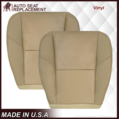 2009-2014 GMC Sierra & Yukon Denali Perforated Seat Cover in Light Cashmere Tan: Choose From Variation