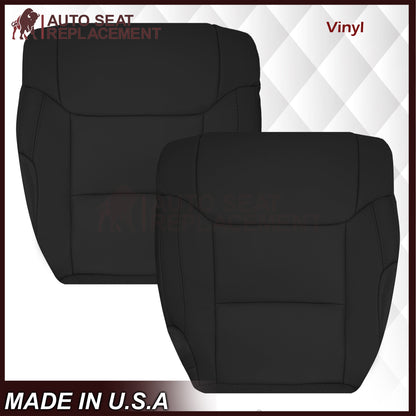 2014-2021 Toyota Tundra Driver OR Passenger Side Replacement Leather OR Synthetic Leather Seat Cover: Black